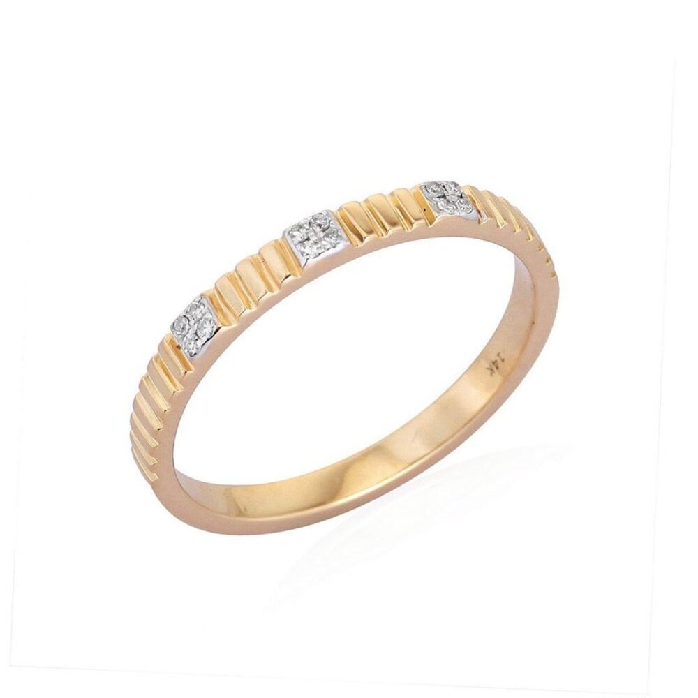 Shining Diamond Essence 14K (or 18k upon request) Yellow Gold Eternity Ring